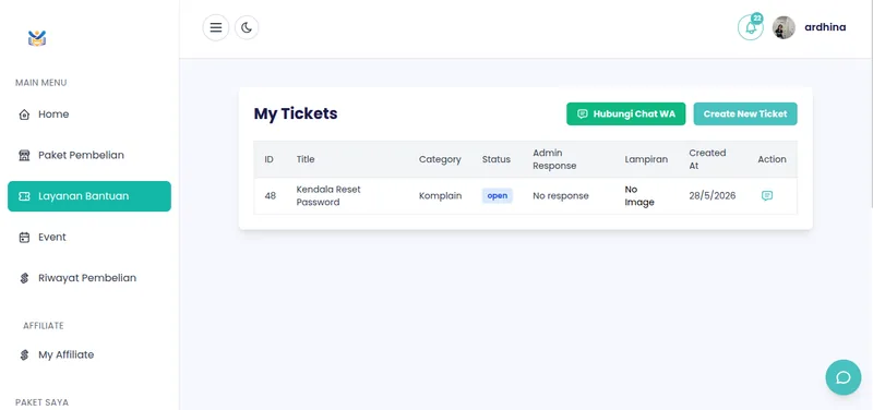 Manajemen Tiket Bantuan