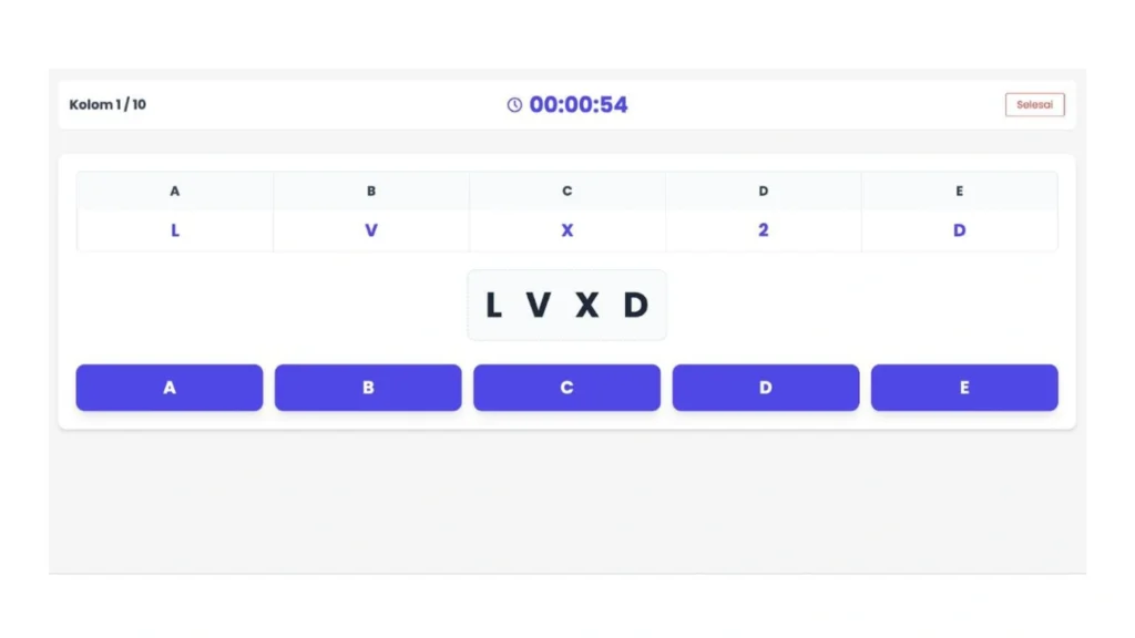 Tes Intelegensi & Penalaran Logika - Jasa Pembuatan Sistem Psikotes Online